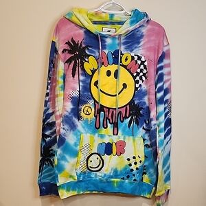 Vibrant Tie-Dye Smiley Face Hoodie